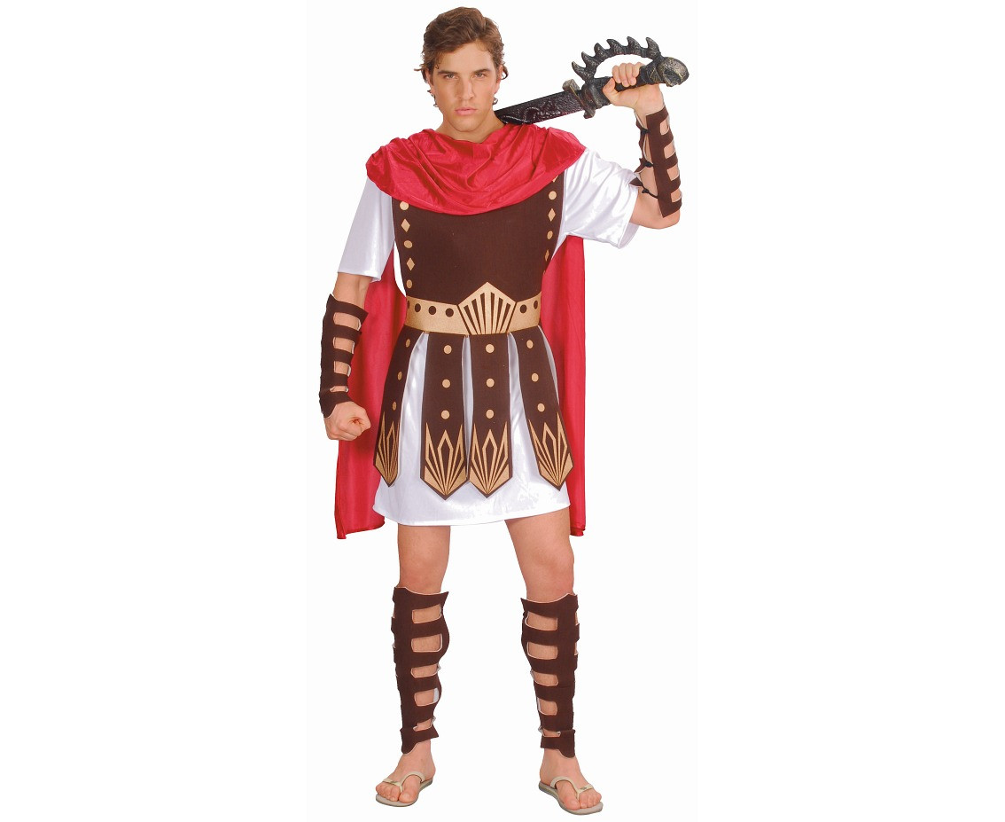 Zestaw dla dorosłych Gladiator (tunika z pancerzem, peleryna, nakładki na ręce i nogi), rozm. 52